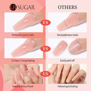 UR SUGAR <span class=keywords><strong>Gel</strong></span> Acrílico Sin Quemaduras Ni Calor <span class=keywords><strong>para</strong></span> <span class=keywords><strong>Uñas</strong></span> de Marca Privada, <span class=keywords><strong>Gel</strong></span> Sólido Transparente Natural Tipo Gelatina <span class=keywords><strong>para</strong></span> Extensión - Product Image 5
