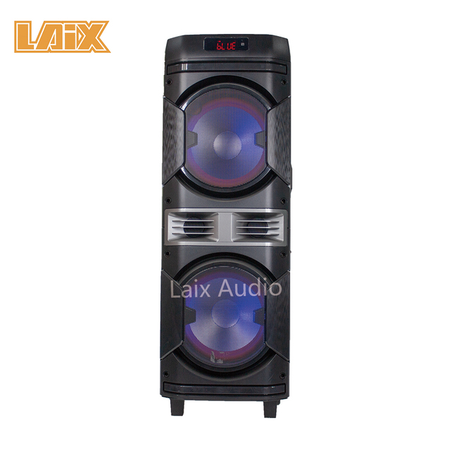 High Quality 2X10 Inches Portable Loudspeaker Big Speakers with Good Floor Stand Tall Cabinet Design