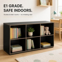 Panneau MDF mélaminé E1 de 12 mm pour bibliothèque moderne, panneau de fibres résistant à l'humidité de qualité meuble d'intérieur pour étagères et rangements
