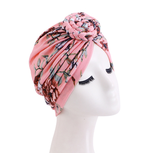 GTOP venta al por mayor logotipo personalizado nudo trenzado turbantes diademas patrón de flores cabeza envoltura estampados africanos turbante sombrero para <span class=keywords><strong>mujer</strong></span> - Product Image 5