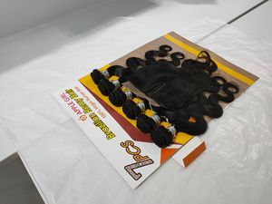 Nhà Máy Bán buôn <span class=keywords><strong>New</strong></span> Arrival 1 gói solut Trinh Brazil Remy Tóc Giá tốt 6 Bó 4x4 t Phần đóng cửa tóc giả - Product Image 5