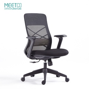 Chaise de bureau ergonomique moderne avec pieds en acier inoxydable, chaise de conférence exécutive en maille, matériau bois pour usage professionnel - Product Image 2