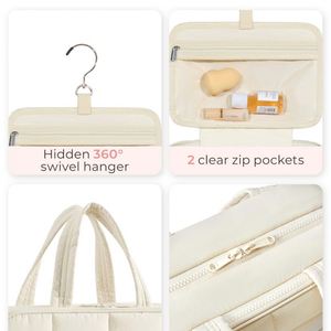 Sac de voyage portable et tendance pour cosmétiques, organiseur de maquillage, sac de rangement pour pinceaux de beauté, trousse de toilette pour week-end - Product Image 4