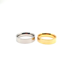 Factory Direct Sale 5mm Stainless Steel Custom Silver <b>Rings</b> Blank Engraved logo Gold <b>Statement</b> <b>Ring</b> - Product Image 4