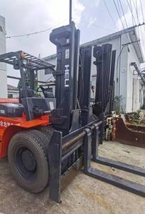 Carretilla elevadora HELI CPCD100 usada, carretilla elevadora diésel de 10 toneladas a precio de venta en Shanghái - Product Image 4