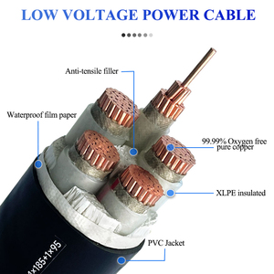 Câble d'alimentation souterrain blindé en acier 0,6/1,0 KV 3 ou 4 conducteurs 2,5 mm² 25 mm² 50 mm² 150 mm² IEC 60502-1 <span class=keywords><strong>U</strong></span>-<span class=keywords><strong>1000</strong></span> <span class=keywords><strong>R2V</strong></span> N2XY YJV Cu/XLPE/PVC - Product Image 2