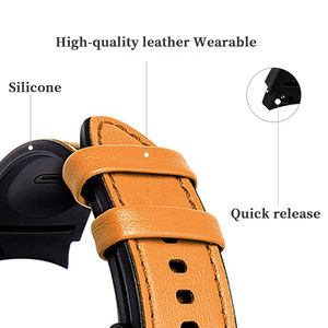 Bracelet de remplacement en silicone et cuir Upro pour Samsung Galaxy Watch 6 4/5 Correa pour montres intelligentes de 42/46 mm - Product Image 5