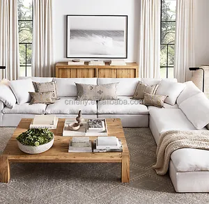 Muebles de diseño Simple para el hogar, sofá Seccional de nube, clásico, para sala de estar, interior