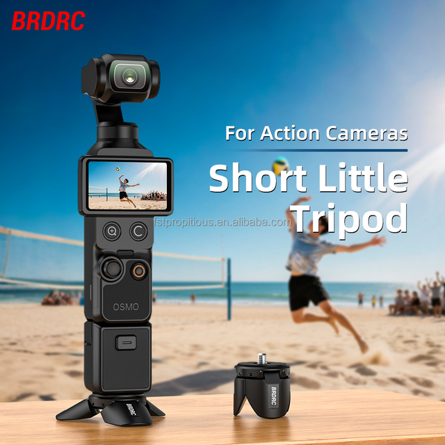 BRDRC Mini Tripod Magnetic Mount for DJI Pocket 4 3 Action 6/Insta360 X5 Accessories Metal Desktop Photography Stand