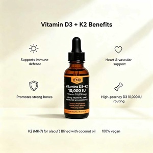 10 000 UI de Vitamine D3 avec K2 en gouttes, complément alimentaire liquide pour la santé osseuse et cardiovasculaire, substitut naturel de la vitamine D. - Product Image 2