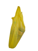 T-shirt type gilet jaune de grande qualité, emballage plastique pour épicerie avec des courses, 10 pièces