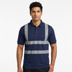 Camiseta Polo de Trabajo de Alta Visibilidad 100% Poliéster, Transpirable, Bordada, Reflectante, Ropa de Seguridad, Polo de Golf con Estampado de Alta Visibilidad - Product Image 1