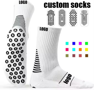 Wholesale OEM Jacquard Logo Cuff Cotton Thick Knitted Athletic Towel Soccer Football Crew <b>Socks</b> Men Women Youth High Quality - Product Image 3