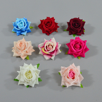 Roses artificielles en velours de petite taille, prix de gros usine, têtes de fleurs artificielles pour décoration cadeau