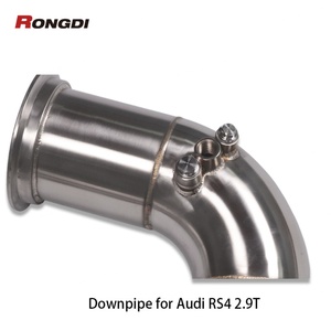 Tuyau d'échappement haute performance en acier inoxydable 304 brossé pour Audi RS4 RS5 B9/B9.5 2.9T 2019-2022 avec capteur OPF - Product Image 3