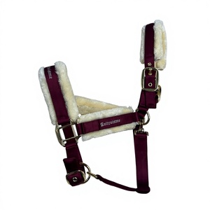 Heavy Duty Nylon Horse <strong>Halter</strong> Lead Rope Set Matching Saddle Pad Ear Bonnet Leg <strong>Wraps</strong> Custom Logo Embroidery Direct - Product Image 3