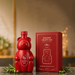 Bouteille en verre fantaisie en forme d'ours pour spiritueux, vodka, <span class=keywords><strong>gin</strong></span>, 350 ml, bouteille de liqueur en verre personnalisée à base lourde en forme d'animal, vente en gros - Product Image 2