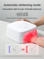 Lampe UV/LED pour nail art MR 2026, lumière blanche et rouge, blanchissante, haute puissance, batterie au lithium mobile, ne noircit pas les mains, séchage rapide