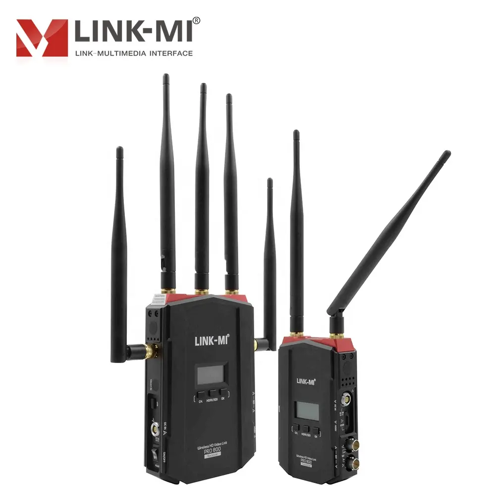 LINK-MI 무선 800m/2624ft HDMI SDI 5GHz 비디오 전송 키트 AES128/256 암호화 저 지연