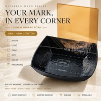 Vaisselle en mélamine à surface sculptée pour commande en gros OEM/ODM – Bol de service pour la maison et la cuisine, plat à collation durable et peu encombrant