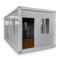 Maison conteneur modulaire de 20 pieds, démontable, à emplacement personnalisable, en panneaux sandwich d'acier, pour appartement préfabriqué, chambre ou atelier