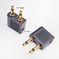 Adaptateur casque avion 2 mâles mono vers 1 femelle stéréo, contacts moulés de précision, logo personnalisé, OEM disponible