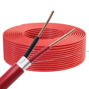 300V Shielded Unshielded Solid Annealed Copper Conductor Fire Alarm Cable PVC Sheath Electric Wire