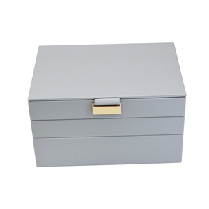 Mexda impilatori <span class=keywords><strong>portagioie</strong></span> in pelle Organizer per gioielli custodia per espositore impilabile vassoi per gioielli vassoio espositivo - Product Image 6