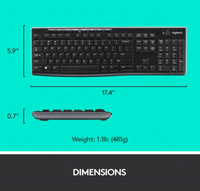Vente en gros de clavier et souris sans fil Logitech MK270 d'origine avec récepteur 2,4 GHz