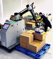 Robot collaboratif CRX pour la palettisation, cellule de travail automatisée, palettiseur cobot pour ligne d'emballage