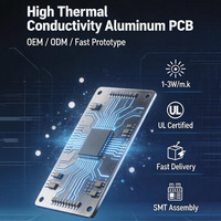 PCB en aluminium personnalisé haute conductivité thermique Core métallique PCB Board Service de fabrication MCPCB pour LED