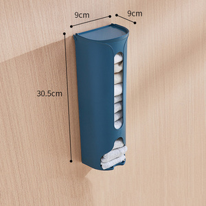 QINLAN Scatola <span class=keywords><strong>Porta</strong></span> <span class=keywords><strong>Sacchetti</strong></span> per Rifiuti da Cucina Facile da Montare a Parete, Supporto per <span class=keywords><strong>Sacchetti</strong></span> in Plastica PP Facile da Pulire 9x9x30.5cm - Product Image 3