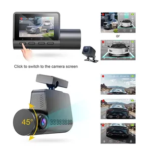 2021 WiFi GPS กล้องติดรถยนต์ด้านหน้าและด้านหลังบันทึกวิดีโอ Dash Cam DVR 2K ความละเอียด