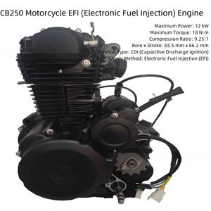 Moteur de moto 250cc, moteurs 250cc CB250, injection électronique de carburant, refroidissement par air, transmission par chaîne - Product Image 2