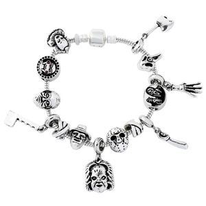 Bracelet à breloques et perles pour <span class=keywords><strong>homme</strong></span>, motif masque de squelette main fantôme, <span class=keywords><strong>Black</strong></span> <span class=keywords><strong>Friday</strong></span> - Product Image 1