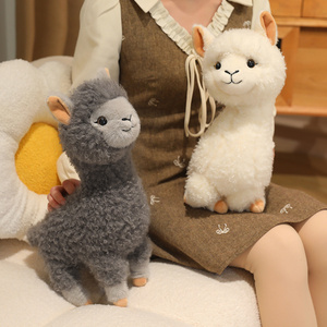 Peluche de Alpaca Gris Personalizado OEM/ODM - Colores y Patrones Personalizables, Llama de Peluche Personalizada con Cabeza Inclinada para Regalos - Product Image 2