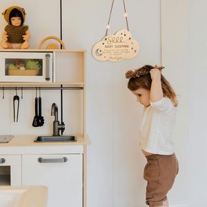 Letrero <span class=keywords><strong>de</strong></span> puerta <span class=keywords><strong>de</strong></span> <span class=keywords><strong>madera</strong></span> 'Shhh Baby Sleeping' grabado no suena letrero <span class=keywords><strong>de</strong></span> timbre <span class=keywords><strong>para</strong></span> colgador <span class=keywords><strong>de</strong></span> puerta delantera <span class=keywords><strong>de</strong></span> habitación <span class=keywords><strong>de</strong></span> bebé - Product Image 6