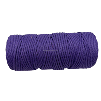 Corde en macramé tressée de haute qualité 5mm 100m cordon en macramé en polyester coton recyclé multicolore spécifications d'usine emballage