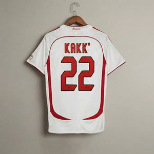Maillot de football extérieur <span class=keywords><strong>Milan</strong></span> 2006/07, qualité thaïlandaise, avec logo, pour l'équipe d'Italie, collection classique domicile/extérieur - Product Image 1