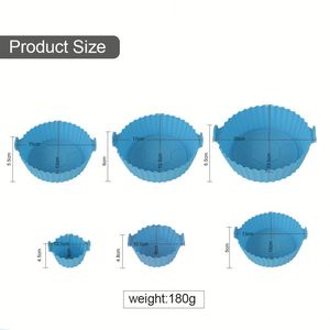6 Pcs Reusable Non-stick air Fryer <b>Accessories</b> Silicone Coating Pot Basket Forma De air Fryer Silicone air Fryer Liners Sets - Product Image 2