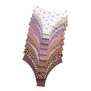 Confezione da 10 Pezzi di Slip Triangolari Stampati Senza Cuciture a Vita Media per Donna, con Elastico Confortevole, in Tessuto di Nylon, Biancheria Intima Femminile all'Ingrosso - Product Image 5