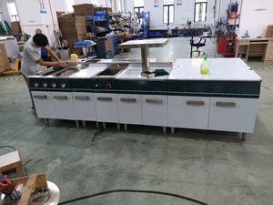 Isla de cocina comercial hecha a medida con rango y almacenamiento Equipo de cocina para restaurante - Product Image 5