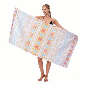 Serviette de plage surdimensionnée légère en microfibre, sans sable, à séchage rapide, écologique, avec logo personnalisé, pour adultes, femmes et hommes - Product Image 4