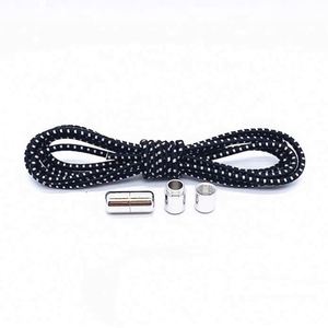 Good Quality Reflective Round Sport Shoelaces No <b>Tie</b> Shoe Laces With Custom Logo - Product Image 5