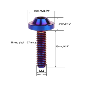 M5 M6 M8 chân không đầy màu sắc TC4 nhiều kích cỡ hợp kim titan đầu lục giác ổ cắm xe máy sửa đổi vít bu lông - Product Image 2