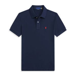 <span class=keywords><strong>Polo</strong></span> pour homme 100% coton, T-shirt à manches courtes avec col rabattu et petite broderie - Product Image 3