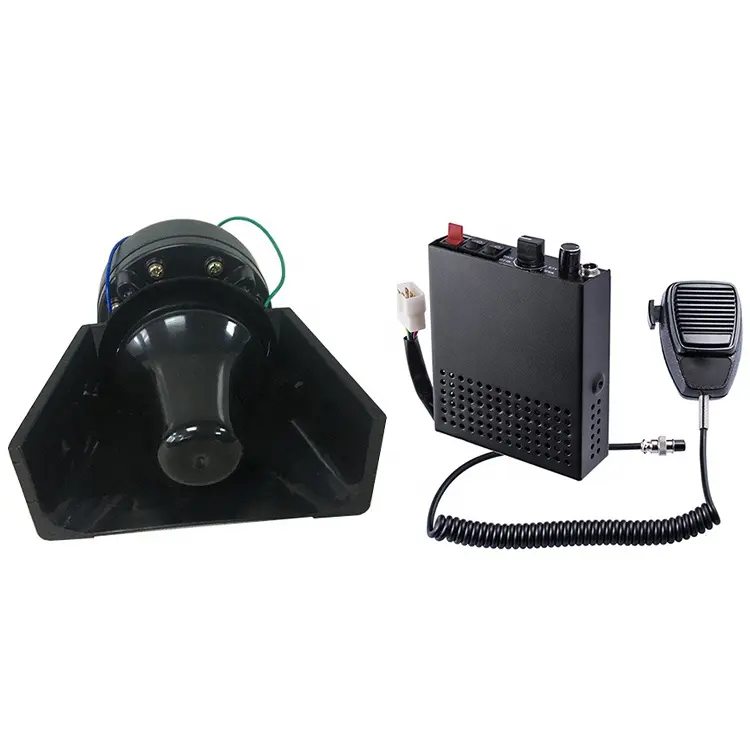 DC 12V 100W Speaker System 8 Sounds Loud Fire Siren Horn Kit for Fire Fighter Vehicles