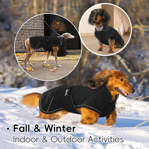 Qiqu personalizado nuevo diseñador Dachshund chaqueta de invierno para perros abrigo de lana de poliéster reflectante <span class=keywords><strong>impermeable</strong></span> reflectante <span class=keywords><strong>perro</strong></span> <span class=keywords><strong>salchicha</strong></span> - Product Image 5