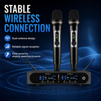 Sistem Mikrofon Nirkabel UHF True Diversity 2 Kanal EX602S-2 Pro untuk Pertunjukan Panggung