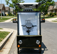 Quadricycle frigorifique à 3/4 roues avec panneau solaire pour livraison du dernier kilomètre de fruits et de viande